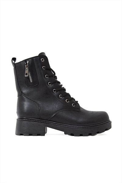 Tomsking Cizme negre de damă, cu talpă înaltă, cu detalii de piatră, elegant, cu șireturi, cu fermoar, cizme confortabile de zi cu zi