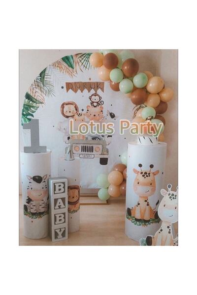 LOTUS PARTY 30 Safari Themed Balloons Set - (salmon - Mildew Green - Caramel ...