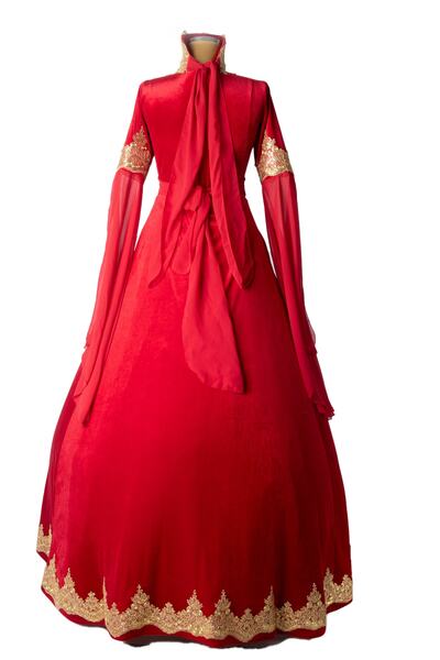 DolunayModa Caftan, Banded New Season Gold Lace