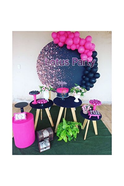 LOTUS PARTY طقم بالونات 30 قطعة (أسود - فوشيا)