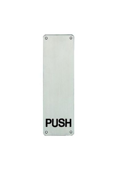 Hafele Push Plate 1.5x100x300mm Matte Stainless Steel 987.11.340