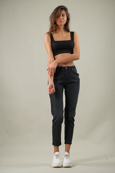 DRC trend Senyor Black Visok struk Mom farmerke s