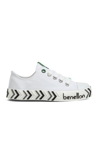 Benetton ® |   Bn-30635-3374 Alb Negru - Pantofi sport pentru copii