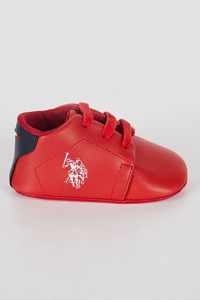 U.S. Polo Assn. Baby Boy Red Baby Shoes