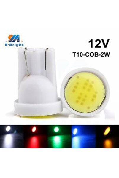 LEDONLİNE 2 Adet Beyaz Plaka Park Tavan Ledi T10 2w Cob Led Gösterge Işıgı