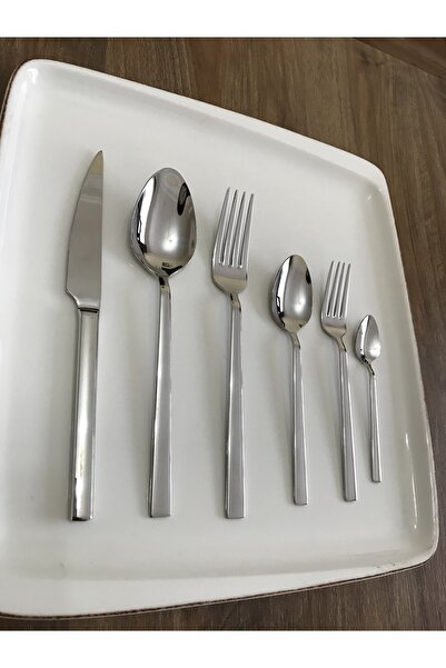 Kardelen Istanbul 77 Piece Spoon Fork Knife Set for 12 People