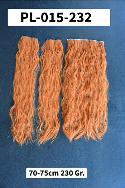 8 Kadına Dair Herşey Bakır Afro Dalgalı Uzun Yarım Ay Saç – 3 Parça Çıt Çıt 7...