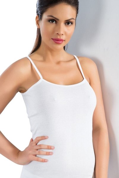 LÜXDRM Pack of 3, 100% Cotton, Ribbed Fabric, Rope Strap, Women's Undershirt 050