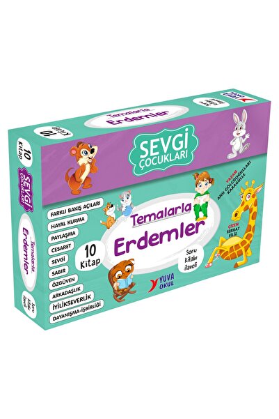 Yuva okul yayınları حب الأطفال بالفضائل مع المواضيع سلسلة 10 كتب للصفوف 2 و3