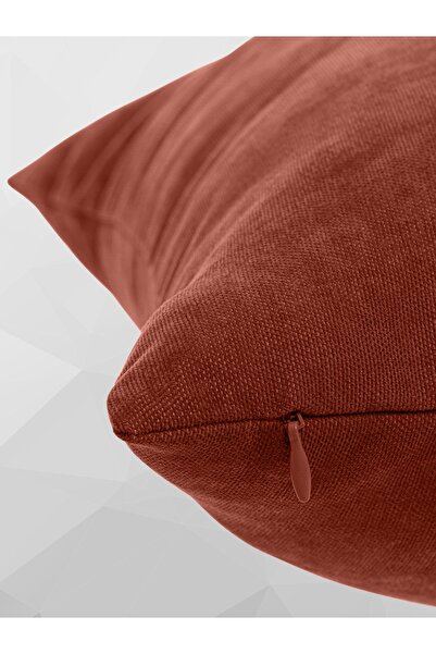 Cortibo Barcelona Throw Pillow Cover - Brick Color