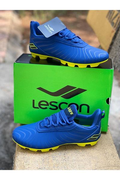 Lescon Ghete de fotbal pentru bărbați Ares Blue Neon Yellow