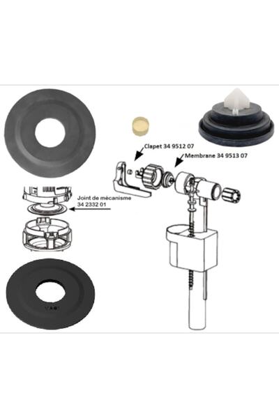 SİAMP Gömme Rezervuar Iç Takım Conta Seti
