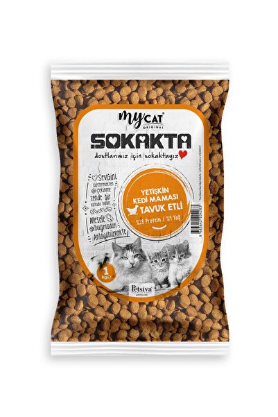 My Cat Mycat Sokakta Tavuk Etli Yetişkin Kedi Maması 1kg