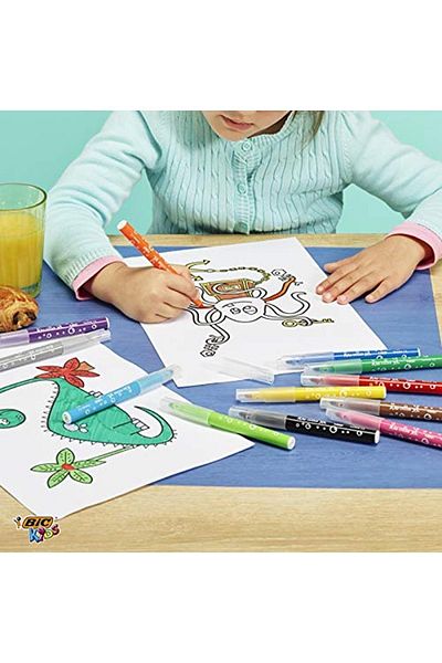 Bic Box of 12 - Kids Kid Couleur XL Felt Crayons