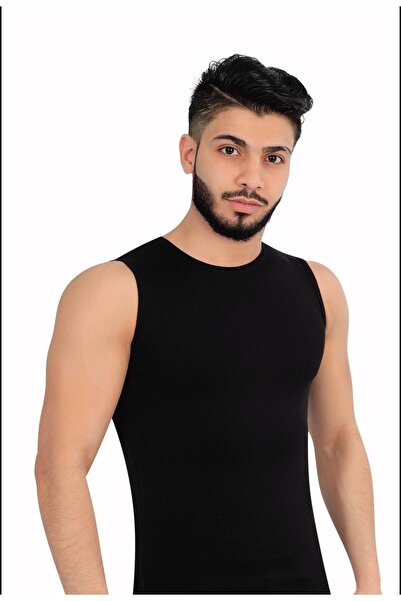 ERŞAH Likralı Sıfır Kol Atlet Kapalı Yaka 2'li Paket