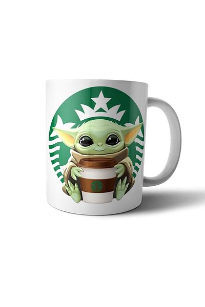 Pixxa Baby Yoda Grogu Starbucks - Mandalorian Magic Mug