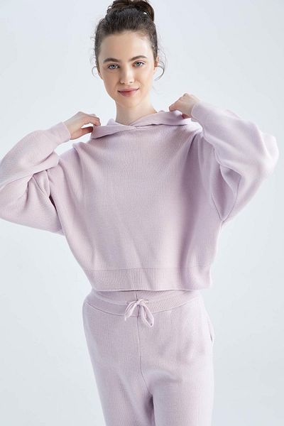 DeFacto Oversize Fit Hooded Sweater