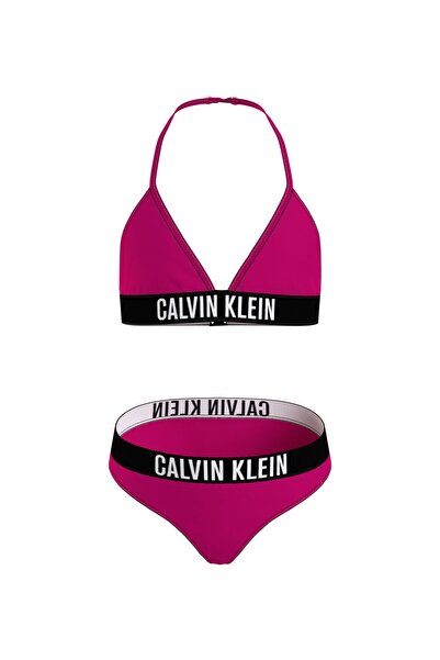 Calvin Klein Pembe Kız Çocuk Bikini Takım Ky0ky00009-trıangle Bıkını Set