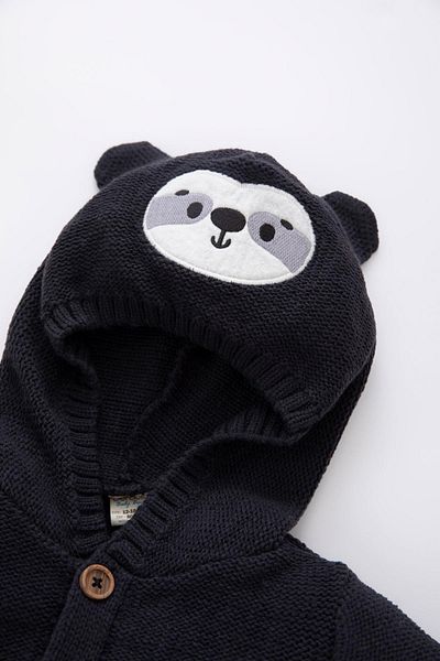 DeFacto Baby Boy Animal Patterned Hooded Cardigan