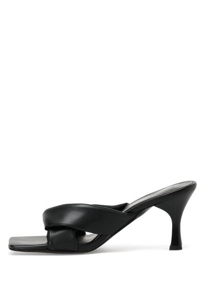 İnci Ceross.Z 2Fx Black Women's Heeled Slippers