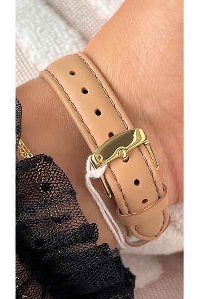 Ferrucci Leather Strap Brown Waterproof, Guaranteed, Women's Wristwatch+bracelet