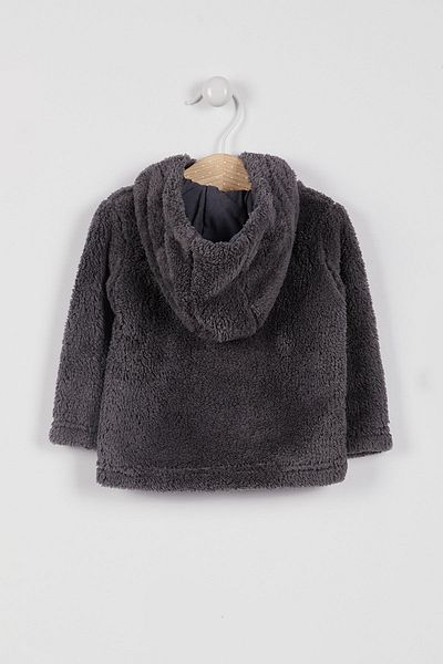 U.S. Polo Assn. Base. Polo Assn Licensed Gray Baby Boy Hooded Cardigan