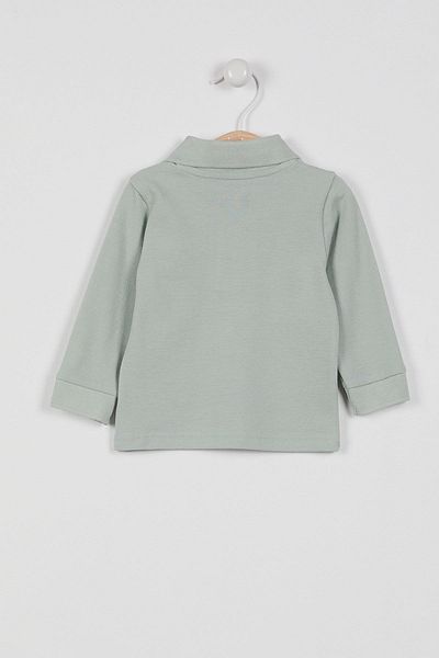 U.S. Polo Assn. Licensed Classic Khaki Baby Boy Long Sleeve Lapel Sweatshirt