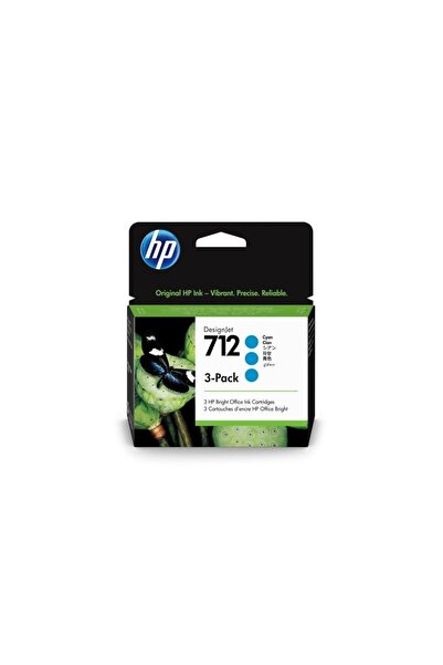 HP Мастилена касета, HP, 3ED77A, 3 броя, циан, 29 мл