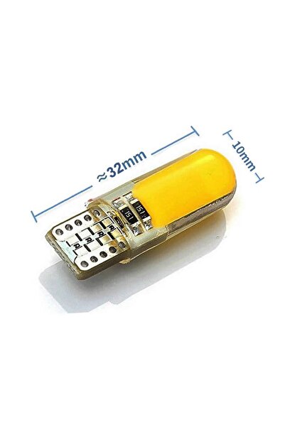 Genel Markalar T10 Silikon Sarı Led Dc 12v Araba Aydınlatma Ampul Yan Park Lamba