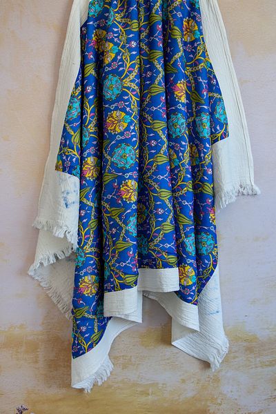 tasarımhikayecisi Ethnic Concept Infinity and Chintemani Patterned Mardin Beach Towel