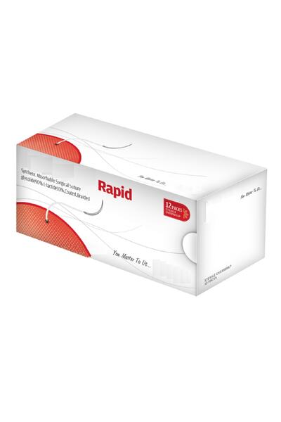 Yerli Pgla Cerrahi Hızlı Emilebilir Iplik Rapid Sütür 4/0 Keskin Iğneli 3/8 P...