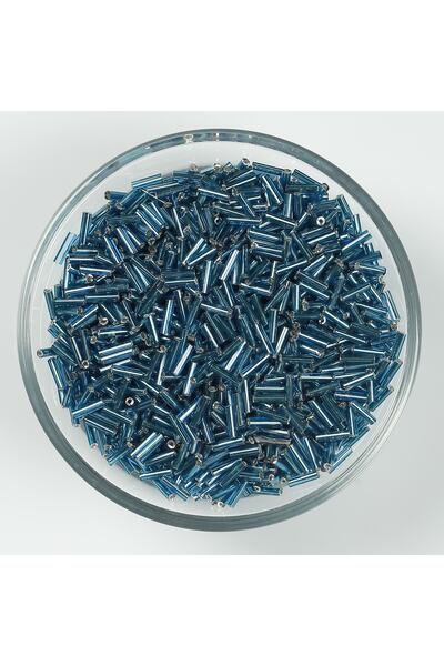 yfhobi 50 Gram - Cam Boru Boncuk, Takı Yapım Boncuğu, Boru Kum Boncuk, Gümüşl...