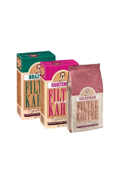 Mehmet Efendi كولومبي 250 جرام + برازيلي 250 جرام + غواتيمالا 250 جرام