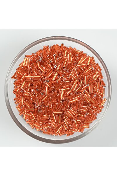 yfhobi 50 Gram - Cam Boru Boncuk, Takı Yapım Boncuğu, Boru Kum Boncuk, Gümüşl...