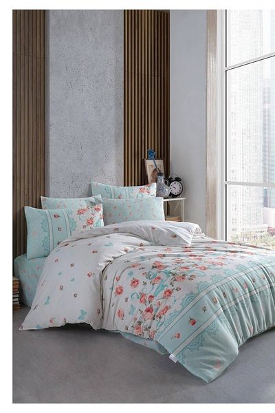 Cotton Life Set cuvertură dublu de pilota Rose Mint
