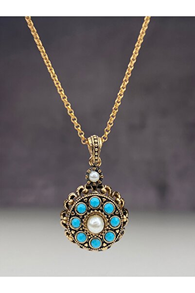 tasarımhikayecisi Mardin'in Çiçekli Mavi Kolyesi