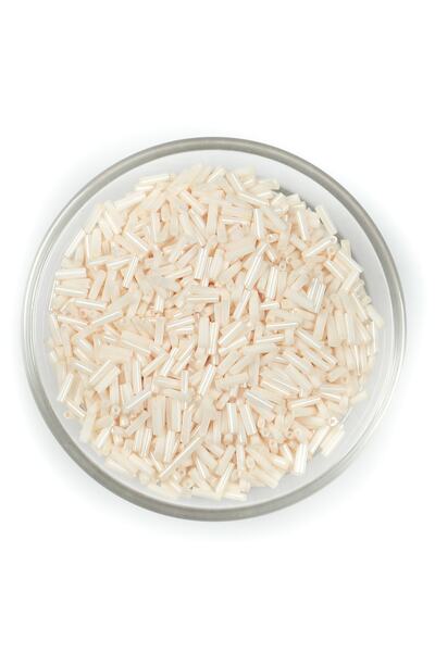 yfhobi 50 gram - Cam Boru Boncuk Takı Yapım Boncuğu Boru Kum Boncuk Fildişi R...