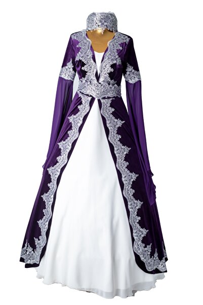 DolunayModa Kaftan ,bindallı Yeni Sezon Gümüş Dantelli Mira Model