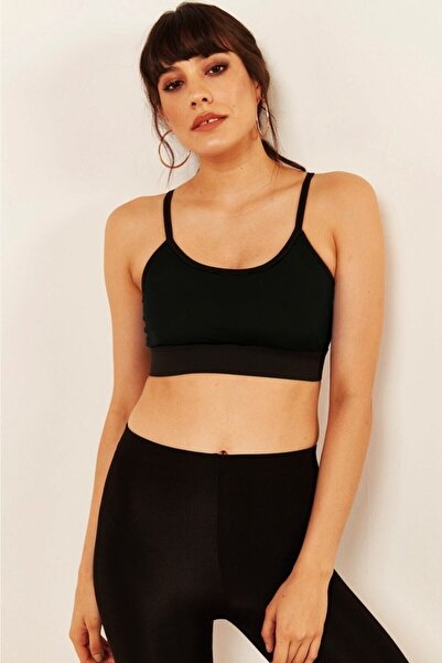 Adeniz Γυναικείο Αθλητικό Σουτιέν με λουράκι σε σκούρο πράσινο σταυρό