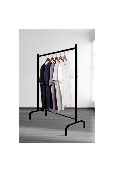 Cosargroup Ayaklı Askılık Konfeksiyon Askısı Metal Konfeksiyon Elbise Askılığı Eşek Askılık - Siyah