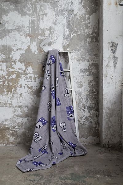 Dolce Bonita Home Double Blanket 220X240 Purple Koala Bear
