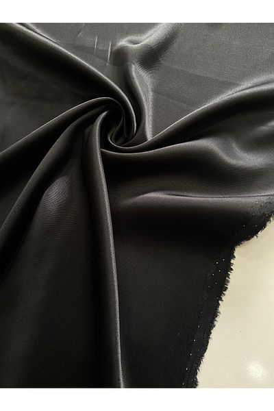 Kumaş sever Original Silk Black Silk Satin Fabric1.quality Fabric Double Width 150cm Evening Dress Dress Clothing Fabric