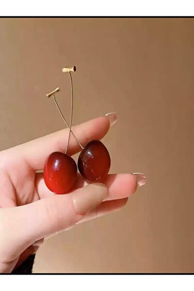 DEMOKAN Kadın Küpe Trend Kiraz Küpe