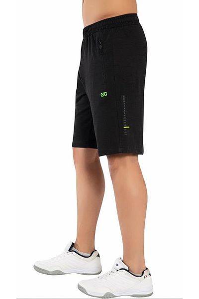 Crozwise 3183-10 Black Unlined Drops Fabric Men's Sports Shorts