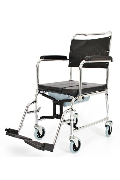 MEDİKALCİM Klozetli Tuvaletli Tekerlekli Sandalye Engelli Hasta Banyo Tuvalet...