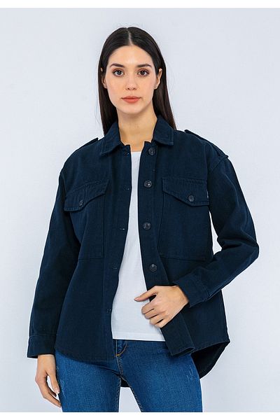 Dark blue cheap womens jacket