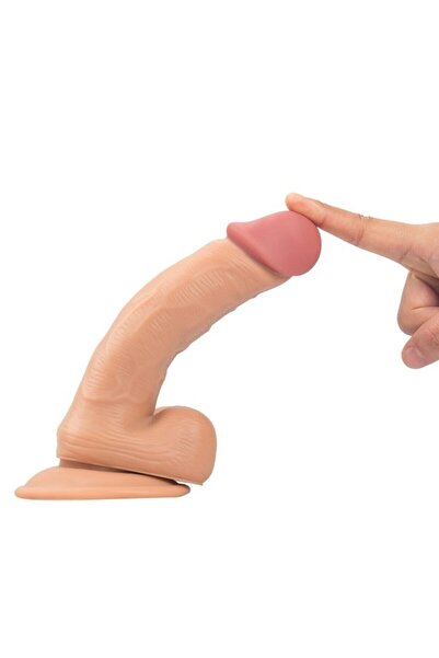 Erolife Gerçekçi Realistik Titreşimli Vantuzlu Vibratör Penis 21 cm