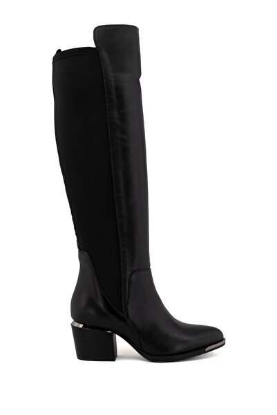 Venüs 1928158حذاء نسائي من الجلد الطبيعي باللون الأسود