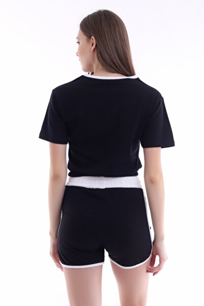 fehika Set de pijamale cu bustieră neagră / pantaloni scurți pentru femei