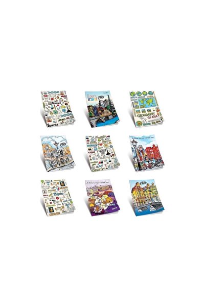 ERY دفتر ملاحظات مخيط من سينار، غلاف كرتوني مخطط، 100 Yp A4 100/1 13010